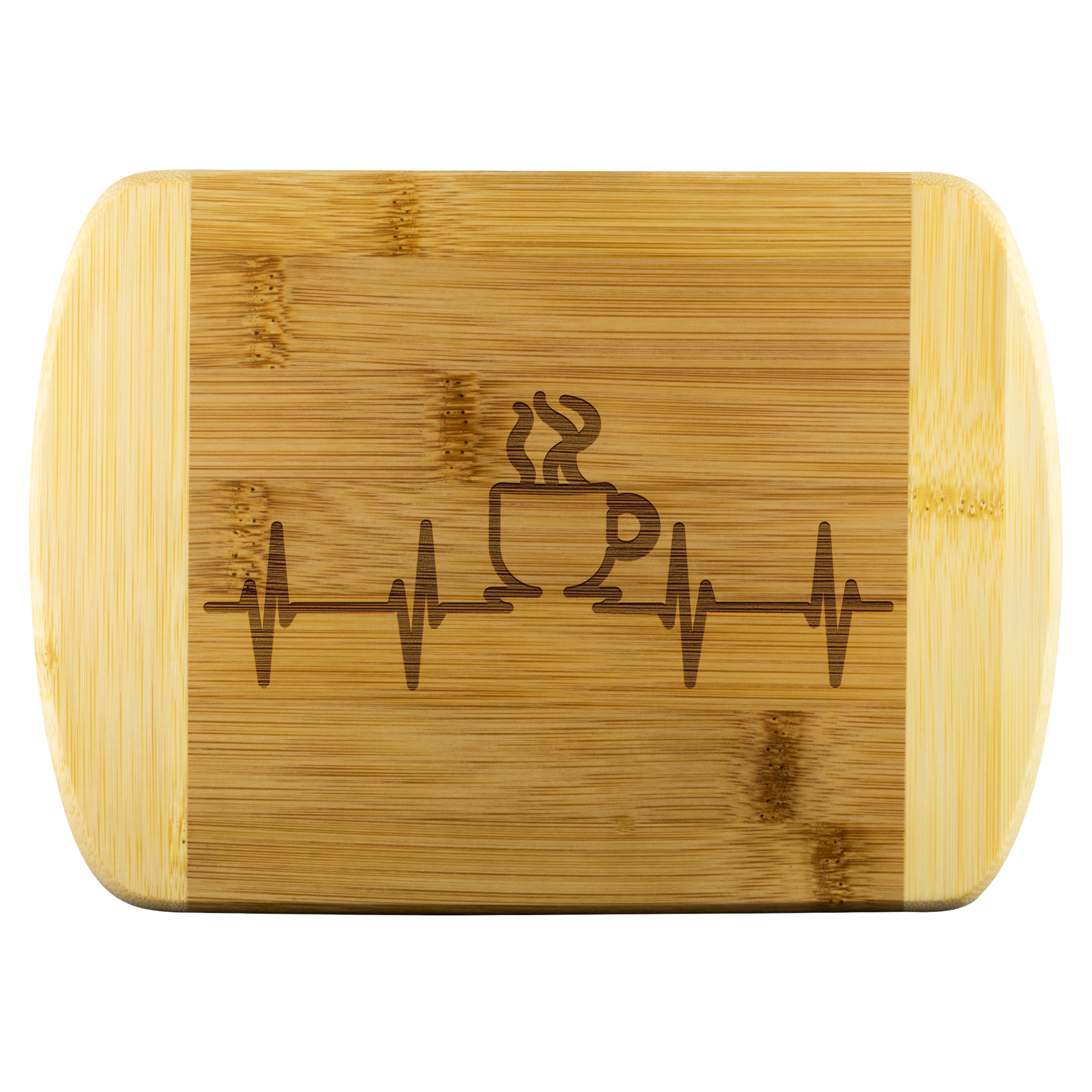 Coffee is the life line - Round Edge Wood Cutting Board