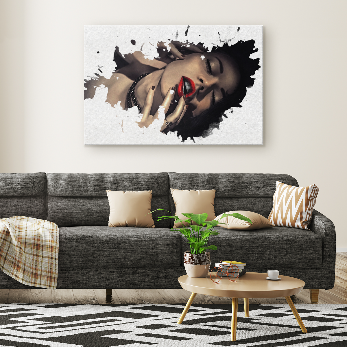 The vibrant woman - Rectangle Gallery Canvas Art