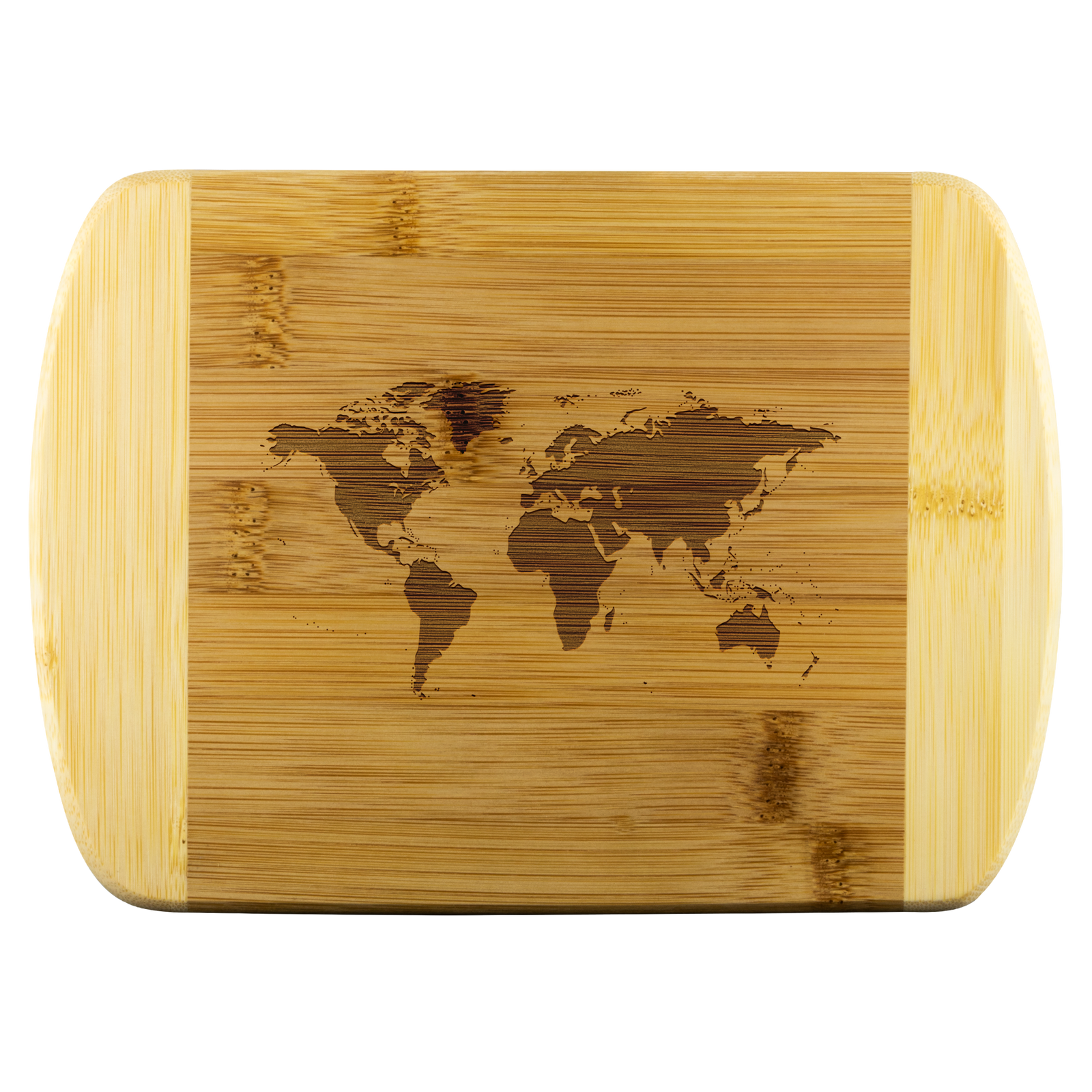 World map - Round Edge Wood Cutting Board