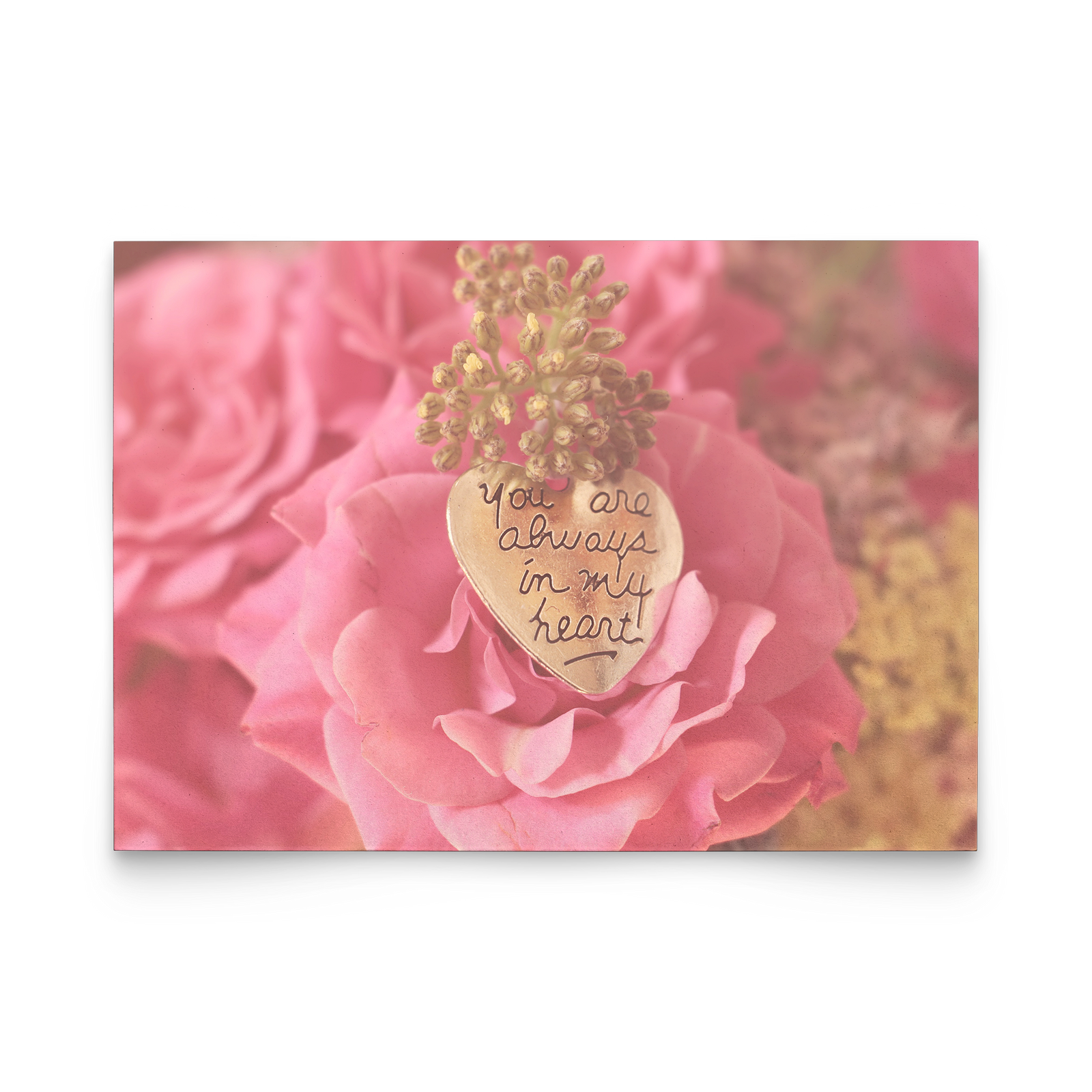 You are always in my heart - Flat Greeting Card (Pack of 10/30/50 pcs)