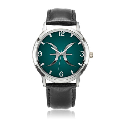 Zodiac Pisces design genuine Leather 32mm / 38mm automatic water resistant Quartz wrist watch