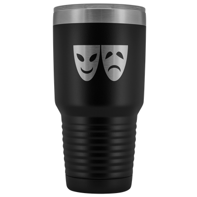 Happy and Sad Face Masks stainless steel vacuum insulated hot and cold beverage container