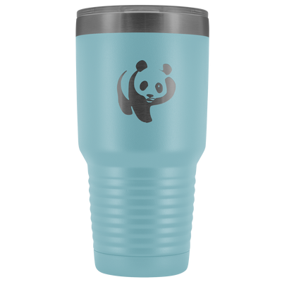 Laser etched Panda stainless steel vacuum insulated hot and cold beverage container