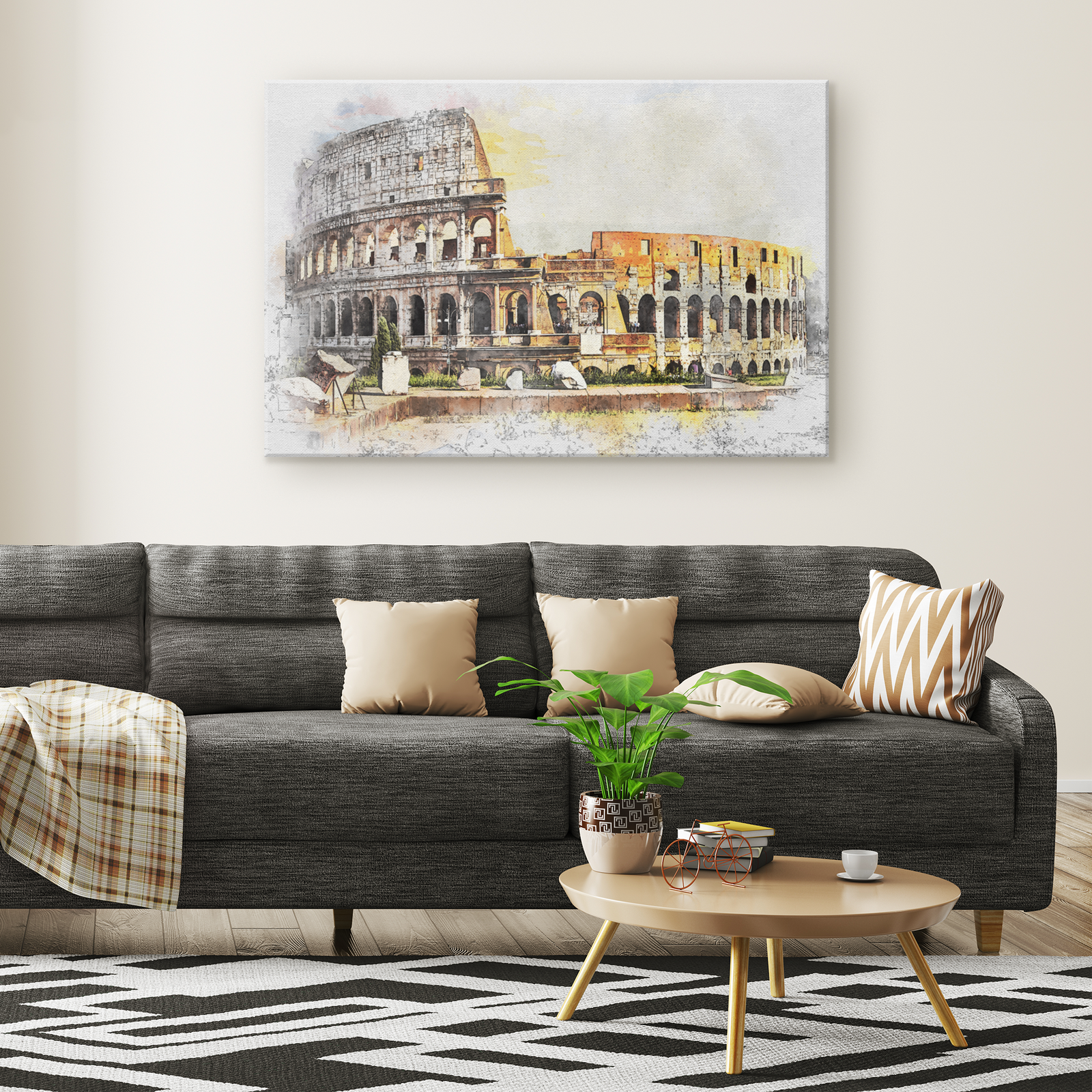 The Colosseum - Rectangle Gallery Canvas Art