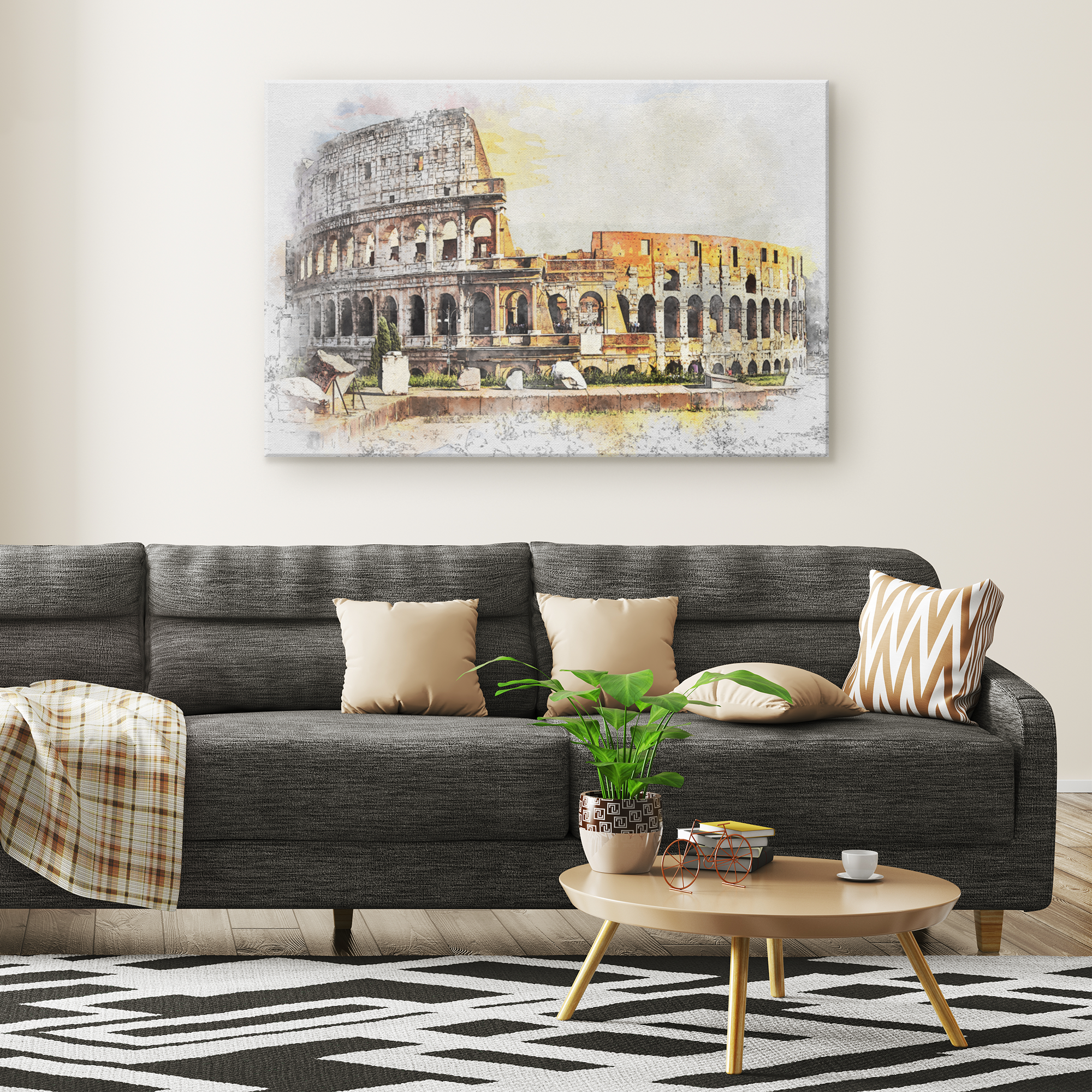 The Colosseum - Rectangle Gallery Canvas Art