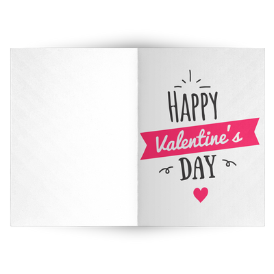 Happy Valentine's day - Folded Greeting Card (Pack of 10/30/50 pcs)