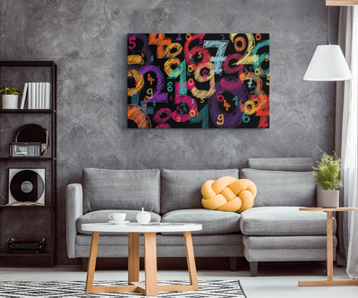 Colorful numbers - Canvas Wrap - Wall art