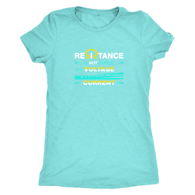 Resistance is not futile it is voltage divided by current - Physics - Triblend T-Shirt