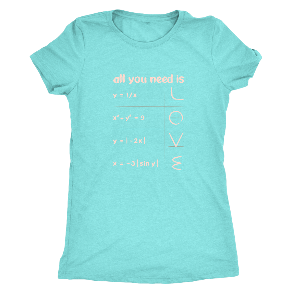 All you need is love - math equations and plot - Triblend T-Shirt