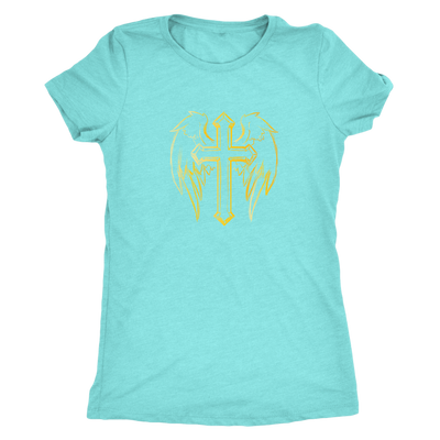 The angelic cross - Triblend T-Shirt