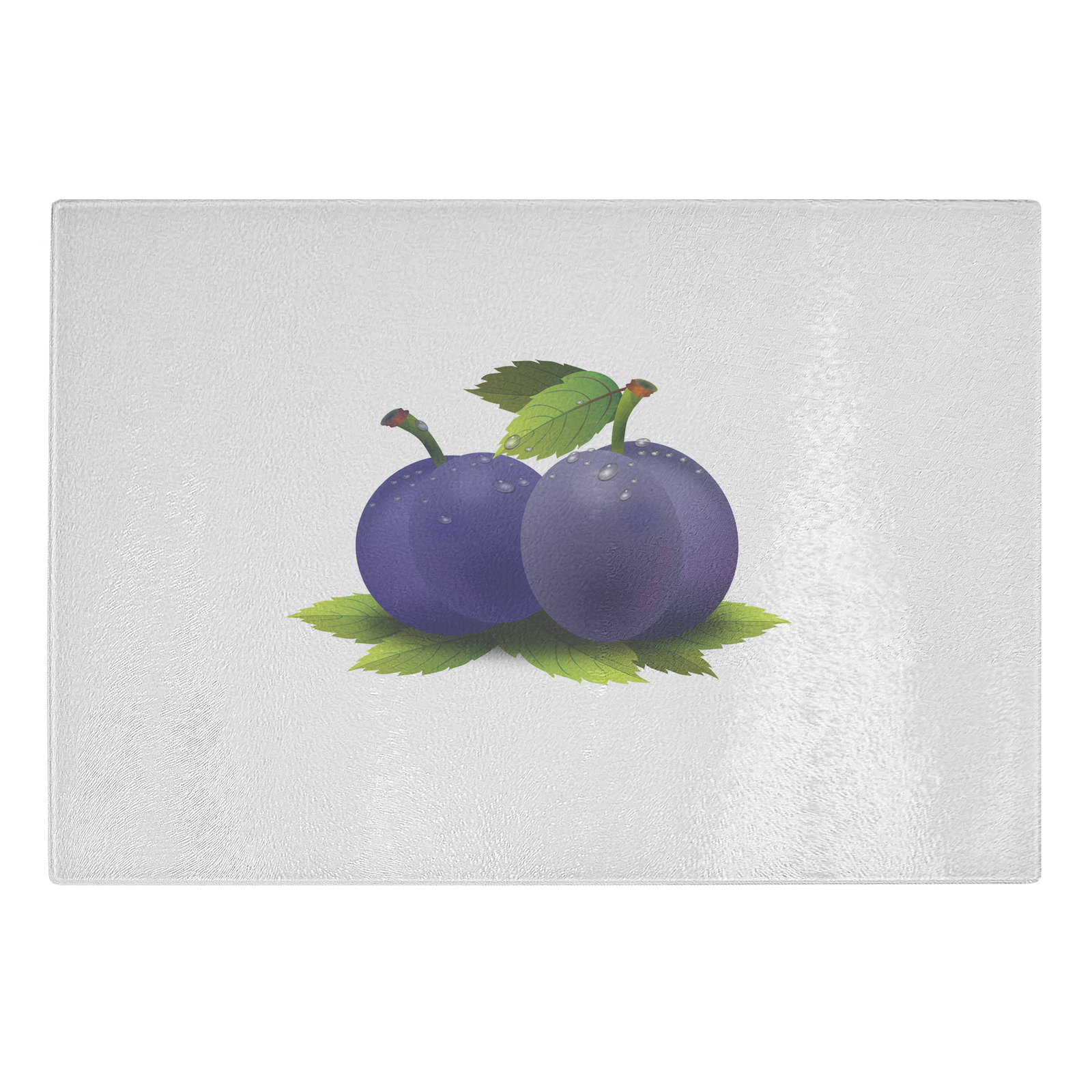 The plums - Glass cutting board