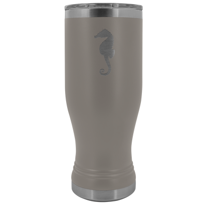 Sea horse stainless steel vacuum insulated BPA and Lead Free coffee Tumbler with clear lid