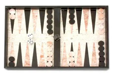Marble Backgammon Set - Hand Made in Mexico
