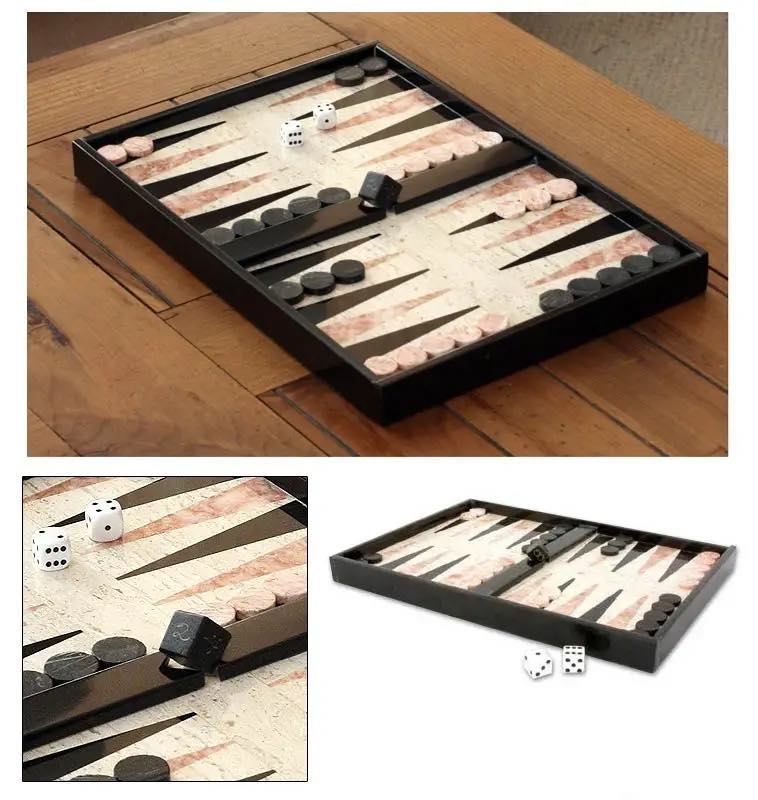 Marble Backgammon Set - Hand Made in Mexico