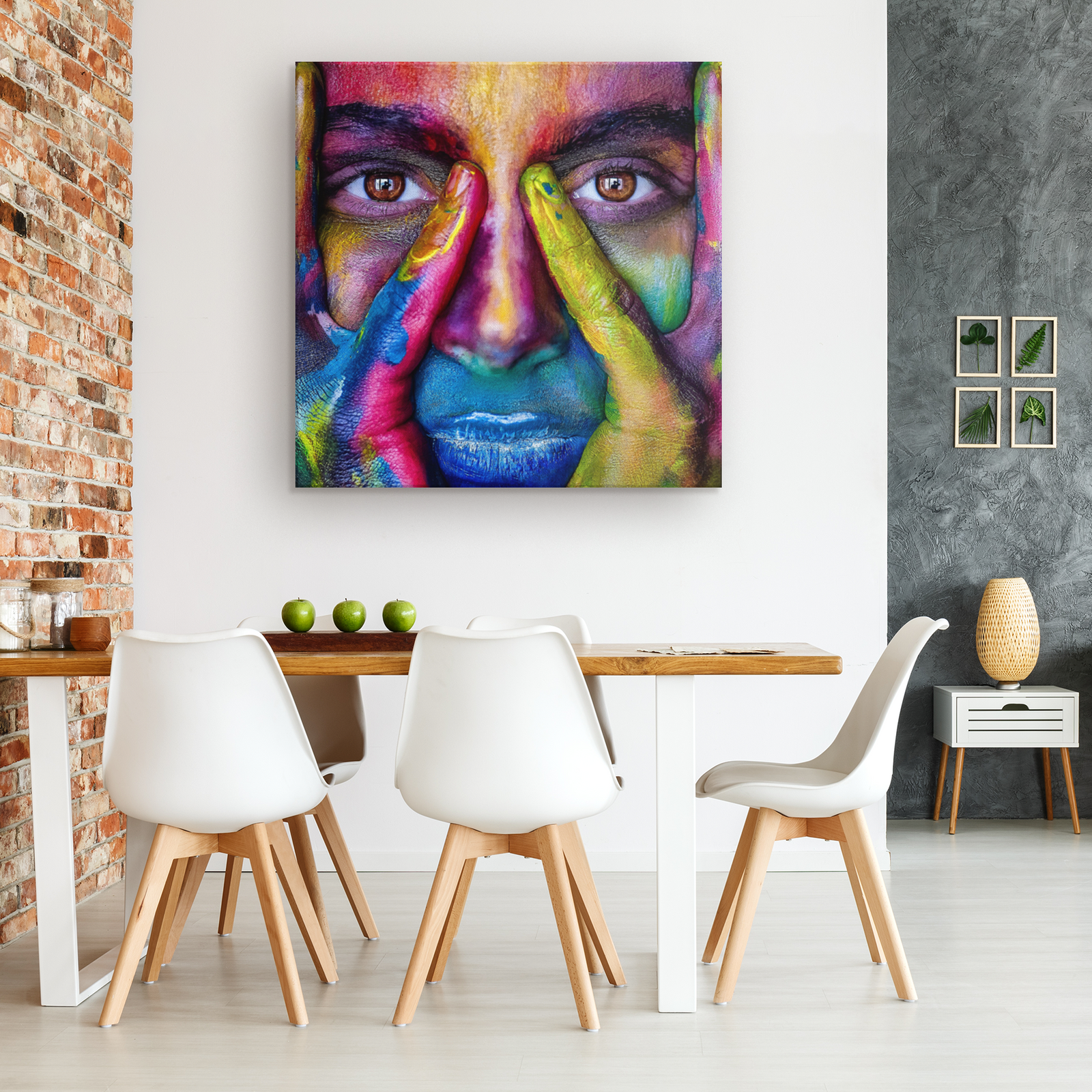 The painted face -  Square Gallery Canvas art