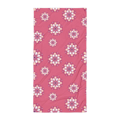 Pink Kaleidoscope Beach Towel