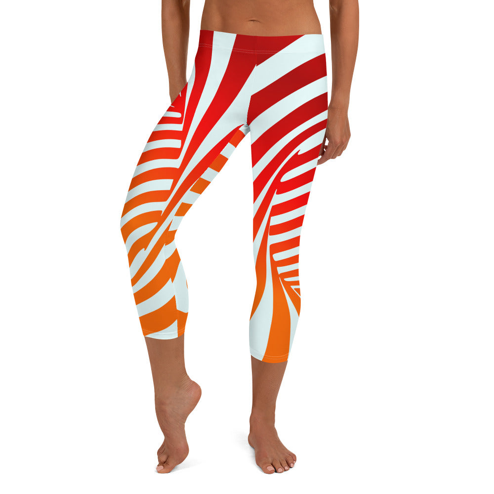 Eddy Pattern Capri Leggings