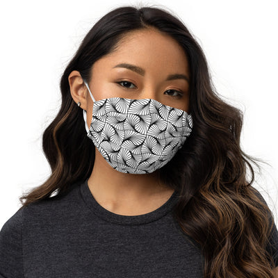 Abstract Curved lines Face mask