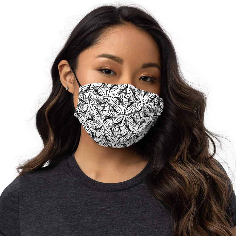 Abstract Curved lines Face mask