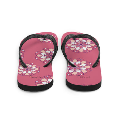 Pink Kaleidoscope Flip-Flops