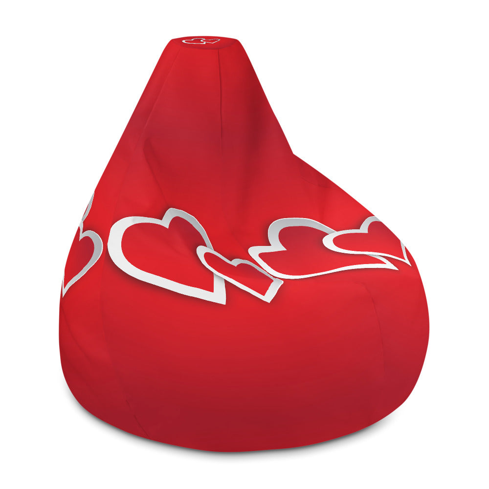 Hearts Overlay 3D - Bean Bag Chair w/ filling
