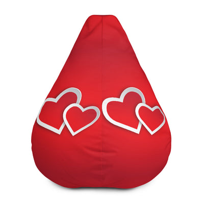 Hearts Overlay 3D - Bean Bag Chair w/ filling