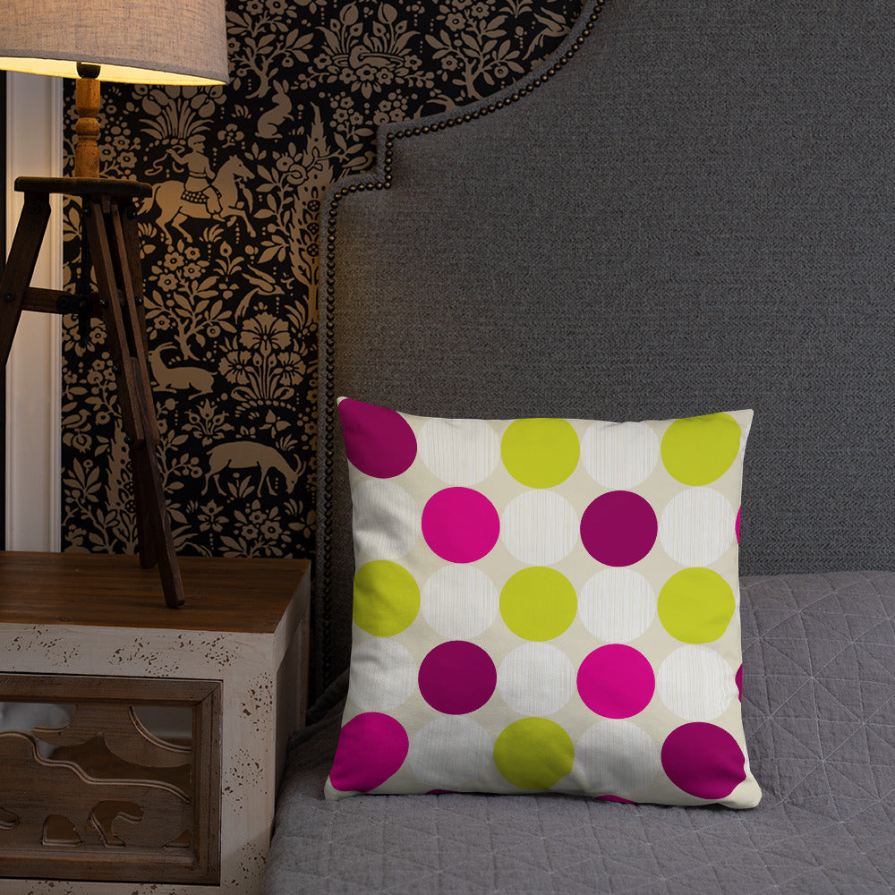 Polka Dots Throw Pillow