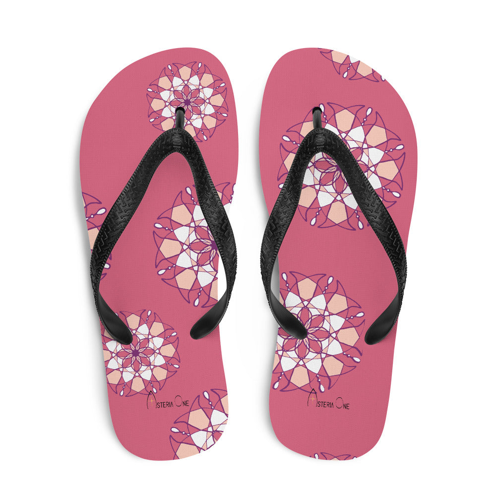 Pink Kaleidoscope Flip-Flops