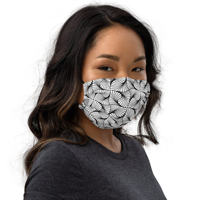 Abstract Curved lines Face mask