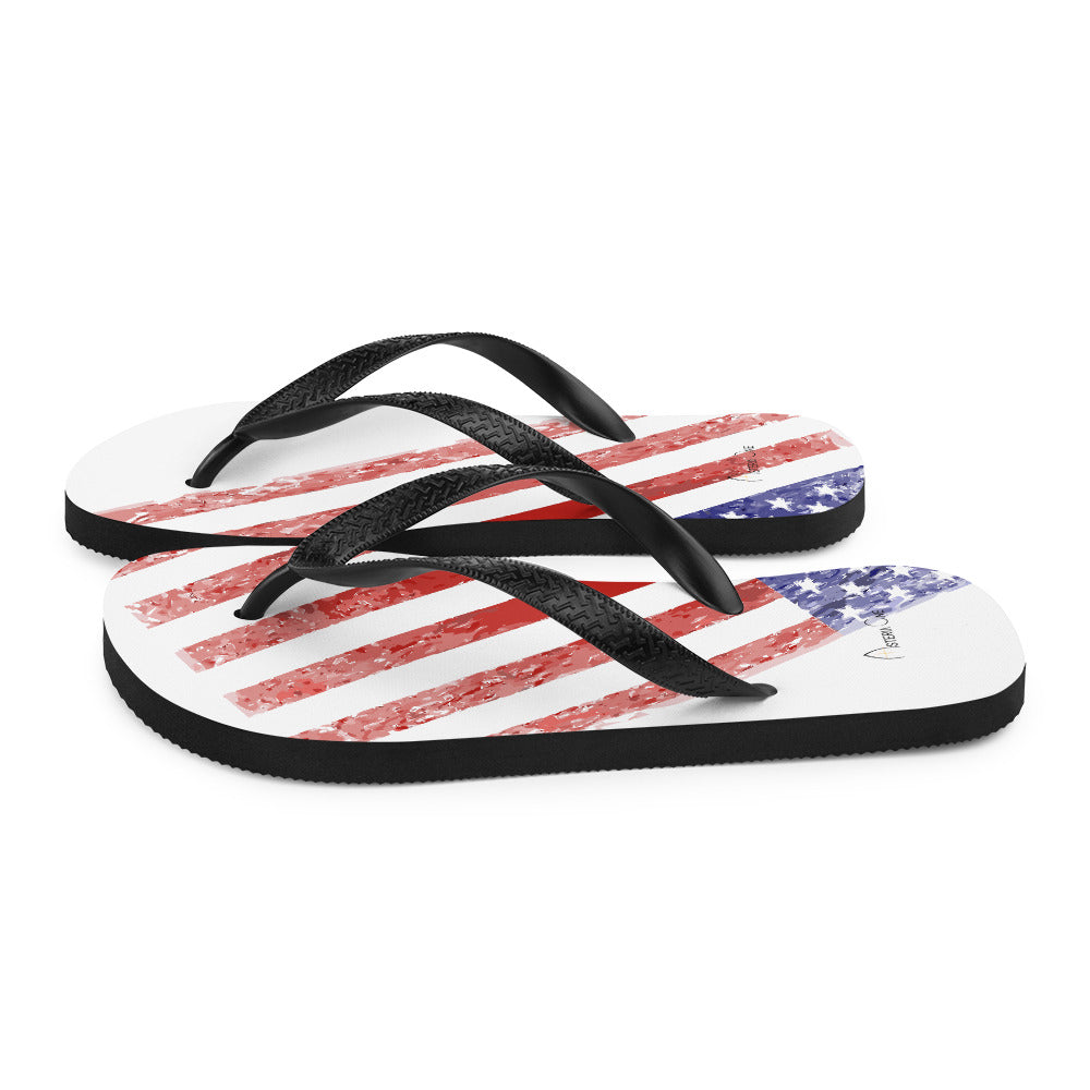 USA faded flag Flip-Flops
