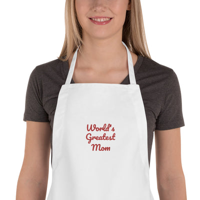 World's greatest mom / husband / wife / valentine / [yourtext] - Personalized Embroidered Apron