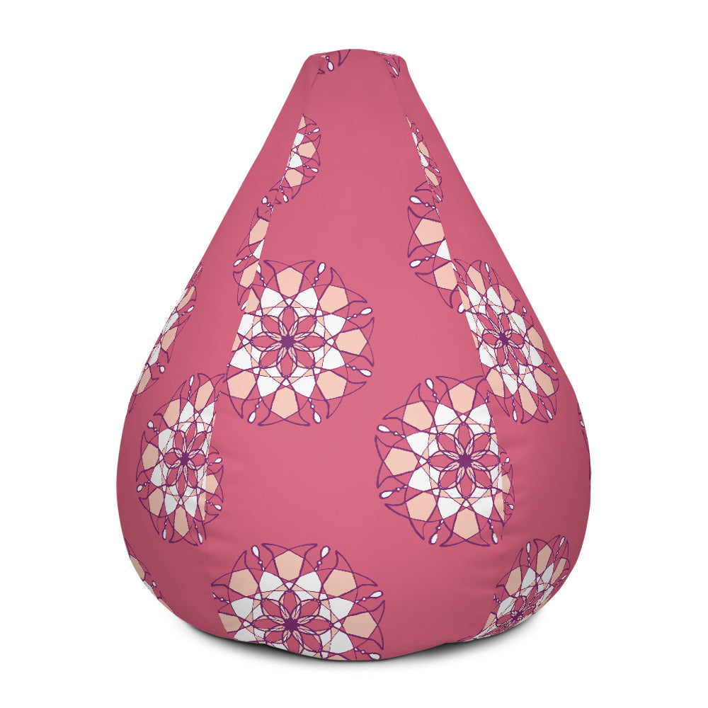 Pink Kaleidoscope Bean Bag Chair w/ filling