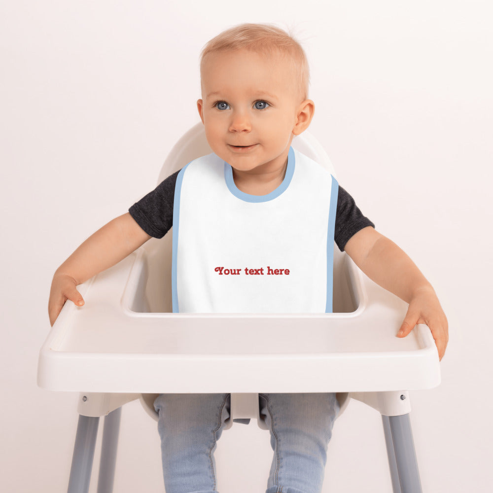 Custom Personalized Embroidered Baby Bib