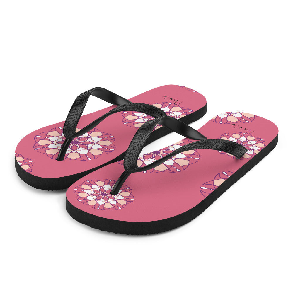 Pink Kaleidoscope Flip-Flops