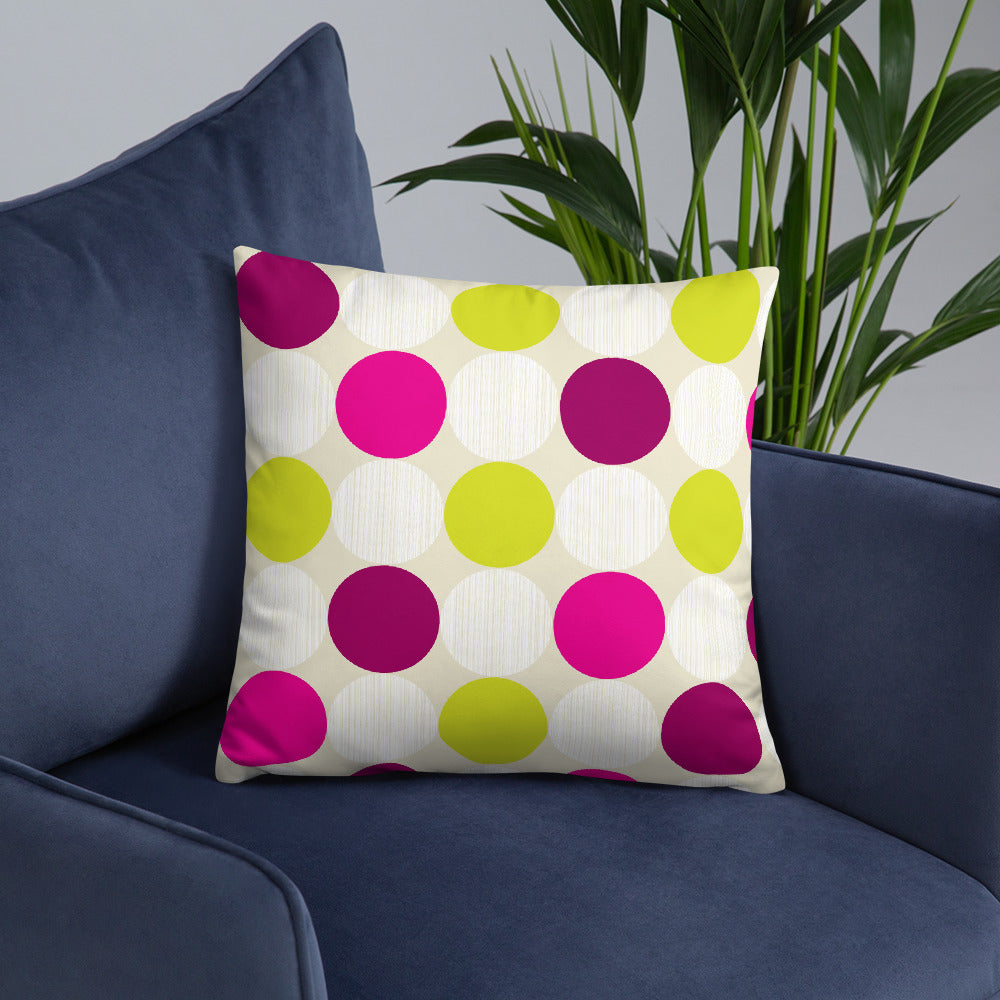 Polka Dots Throw Pillow