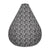 Grey Floral Bean Bag Chair w/ filling
