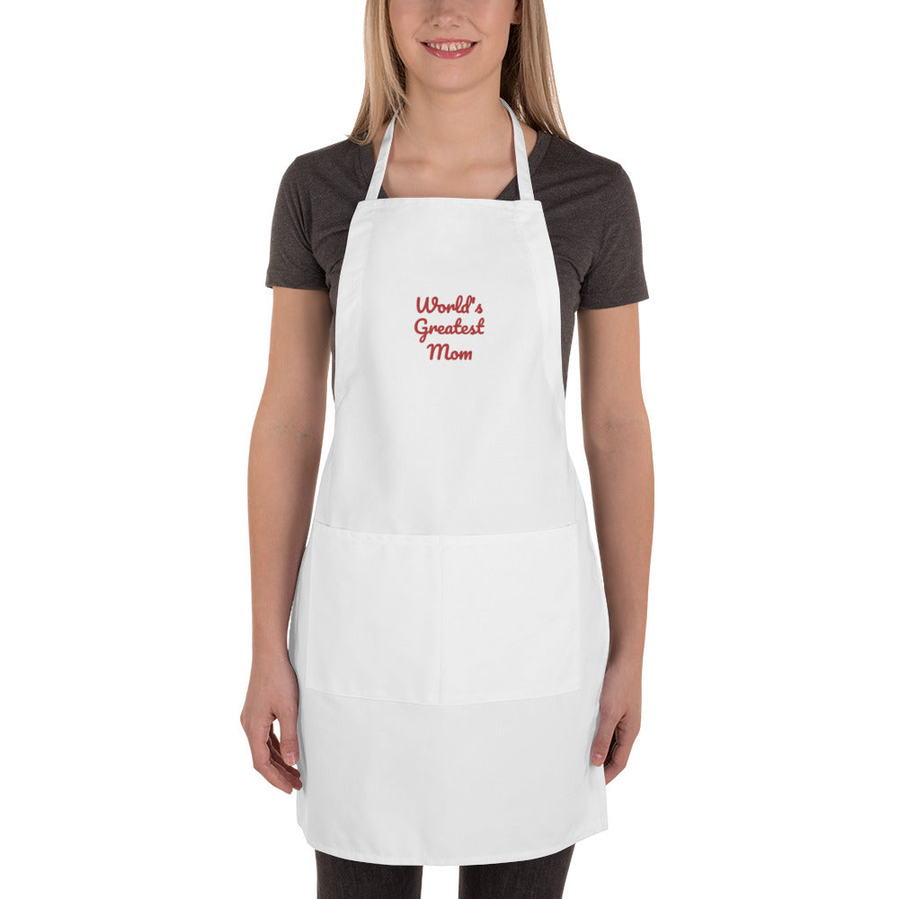 World's greatest mom / husband / wife / valentine / [yourtext] - Personalized Embroidered Apron