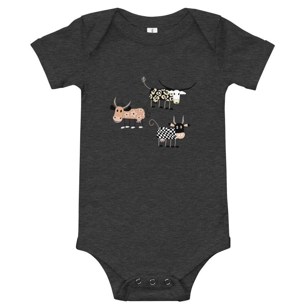 Cows Baby Short Sleeve One Piece