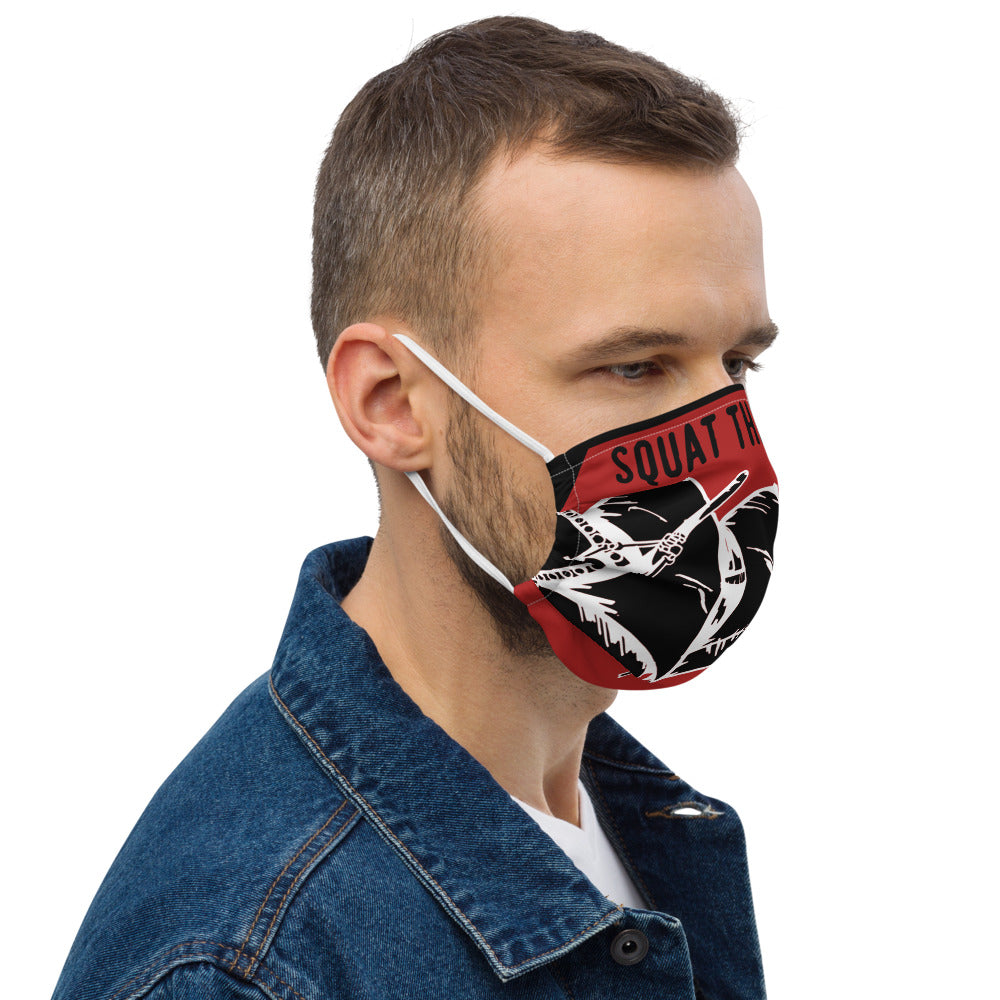 Squat the world pirate Face mask