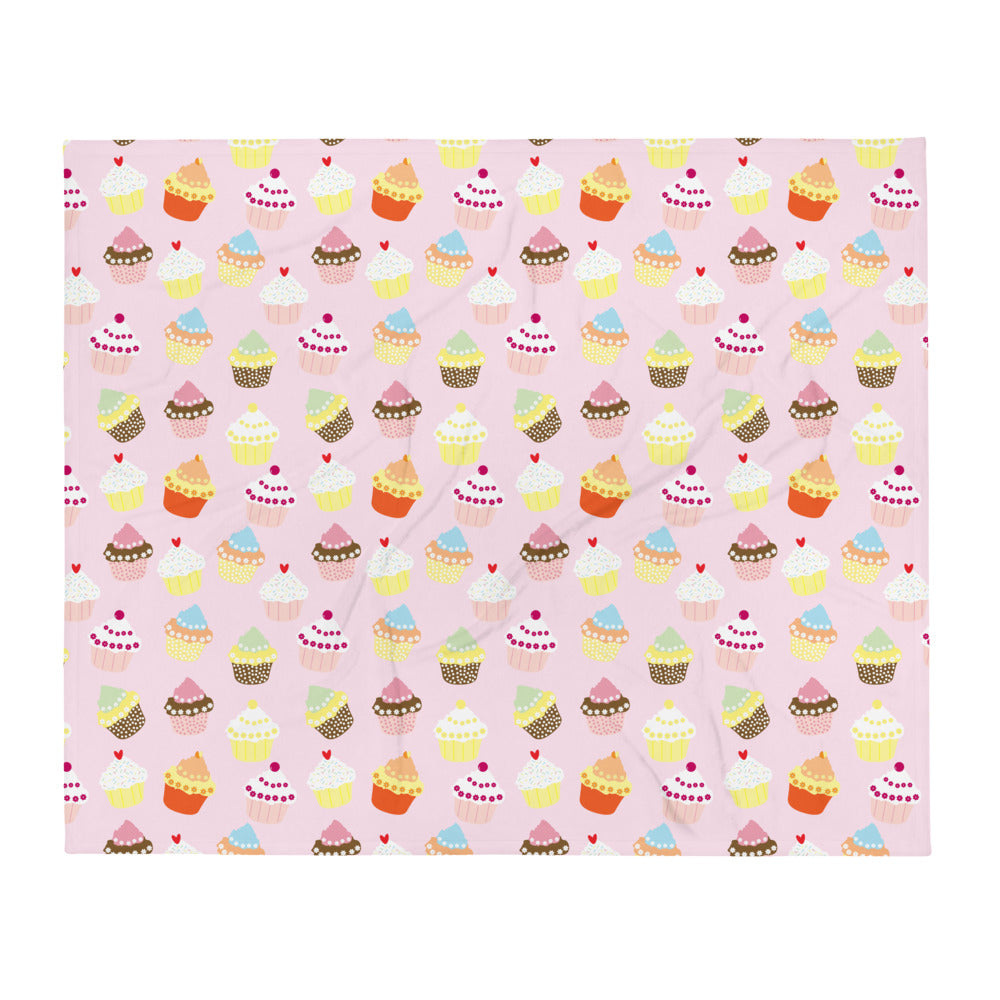 Cup Cakes Throw Blanket