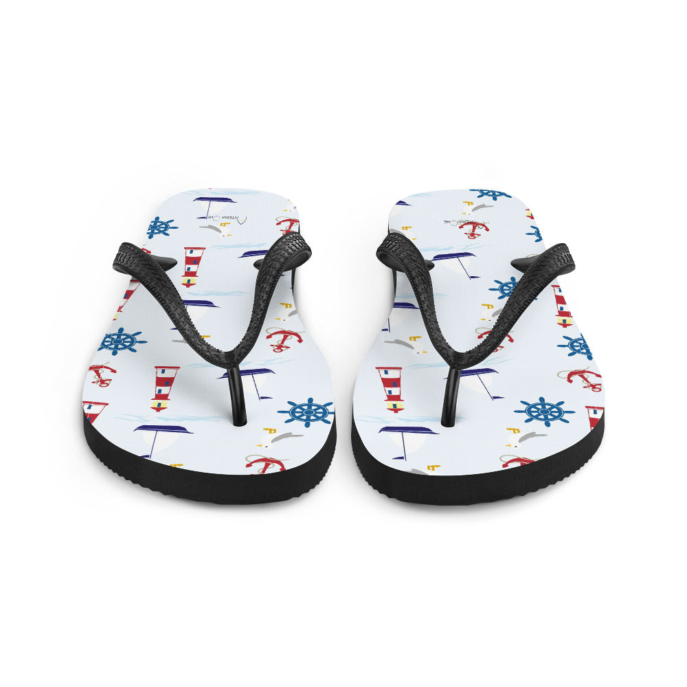 Nautical Flip-Flops