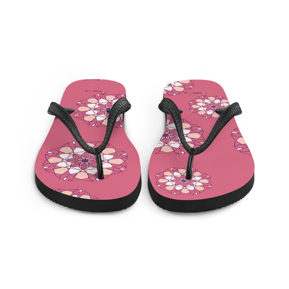 Pink Kaleidoscope Flip-Flops