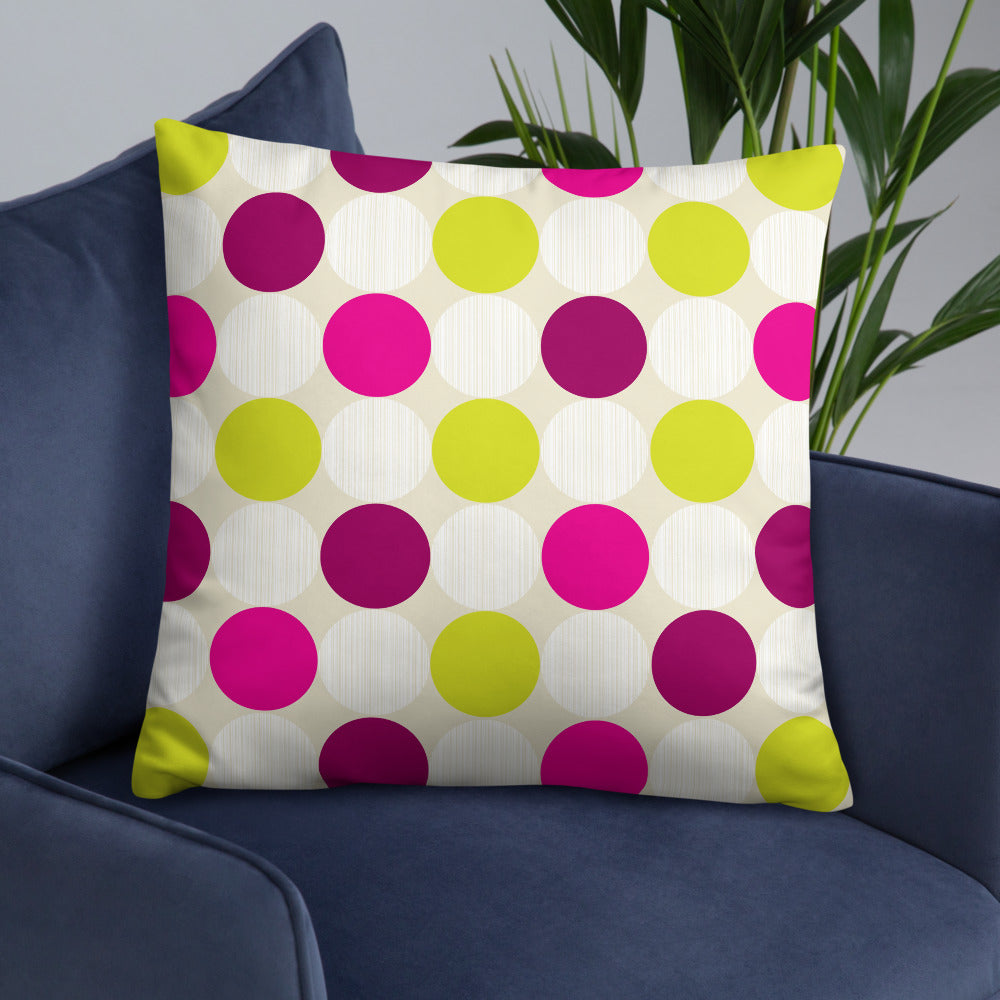 Polka Dots Throw Pillow