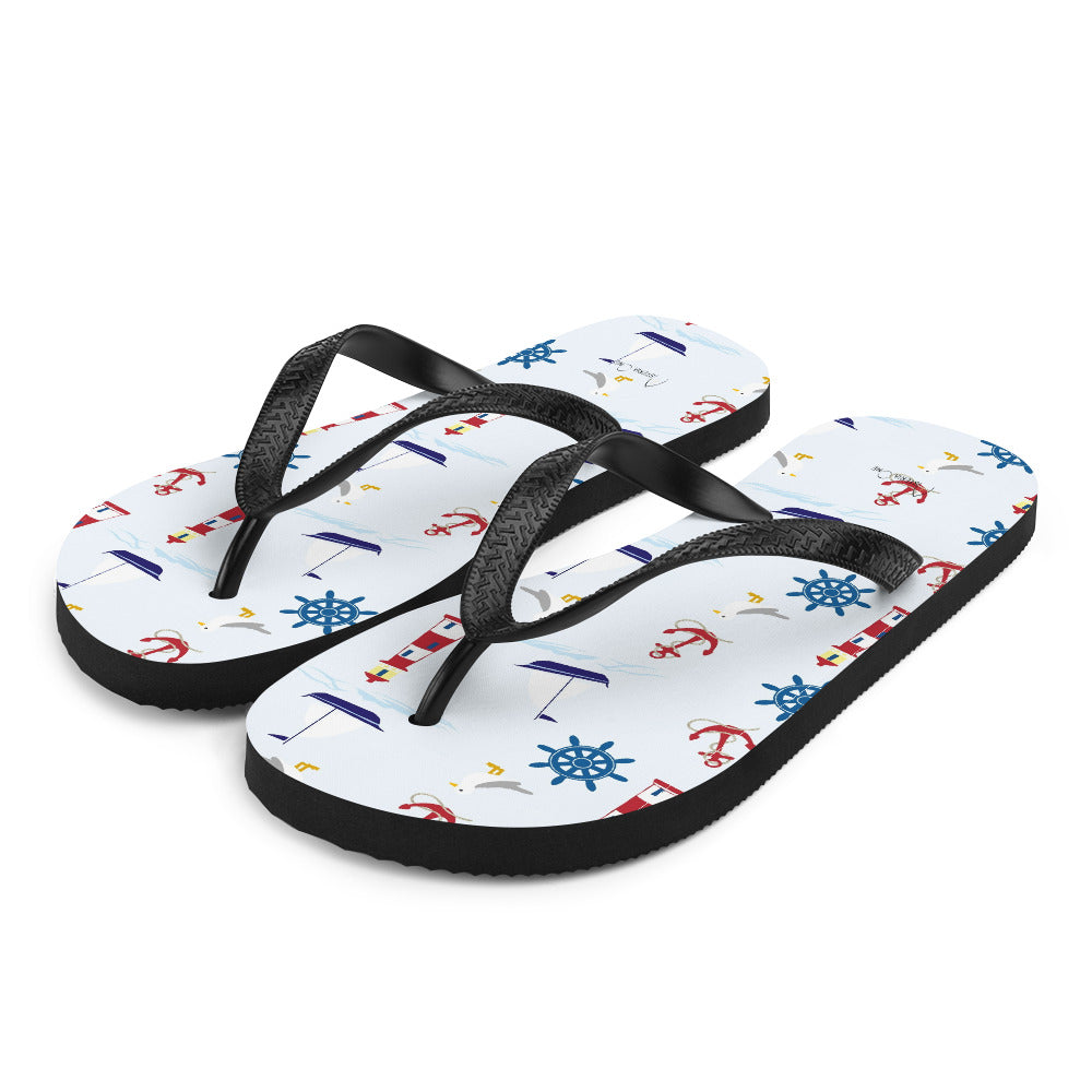 Nautical Flip-Flops