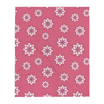 Pink Kaleidoscope Throw Blanket