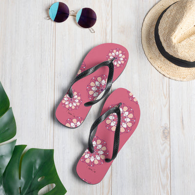 Pink Kaleidoscope Flip-Flops