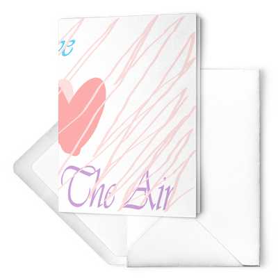 Love is in the air - Folded Greeting Card  (Pack of 10/30/50 pcs)
