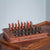 Handcrafted Peruvian Wood Leather Chess Set