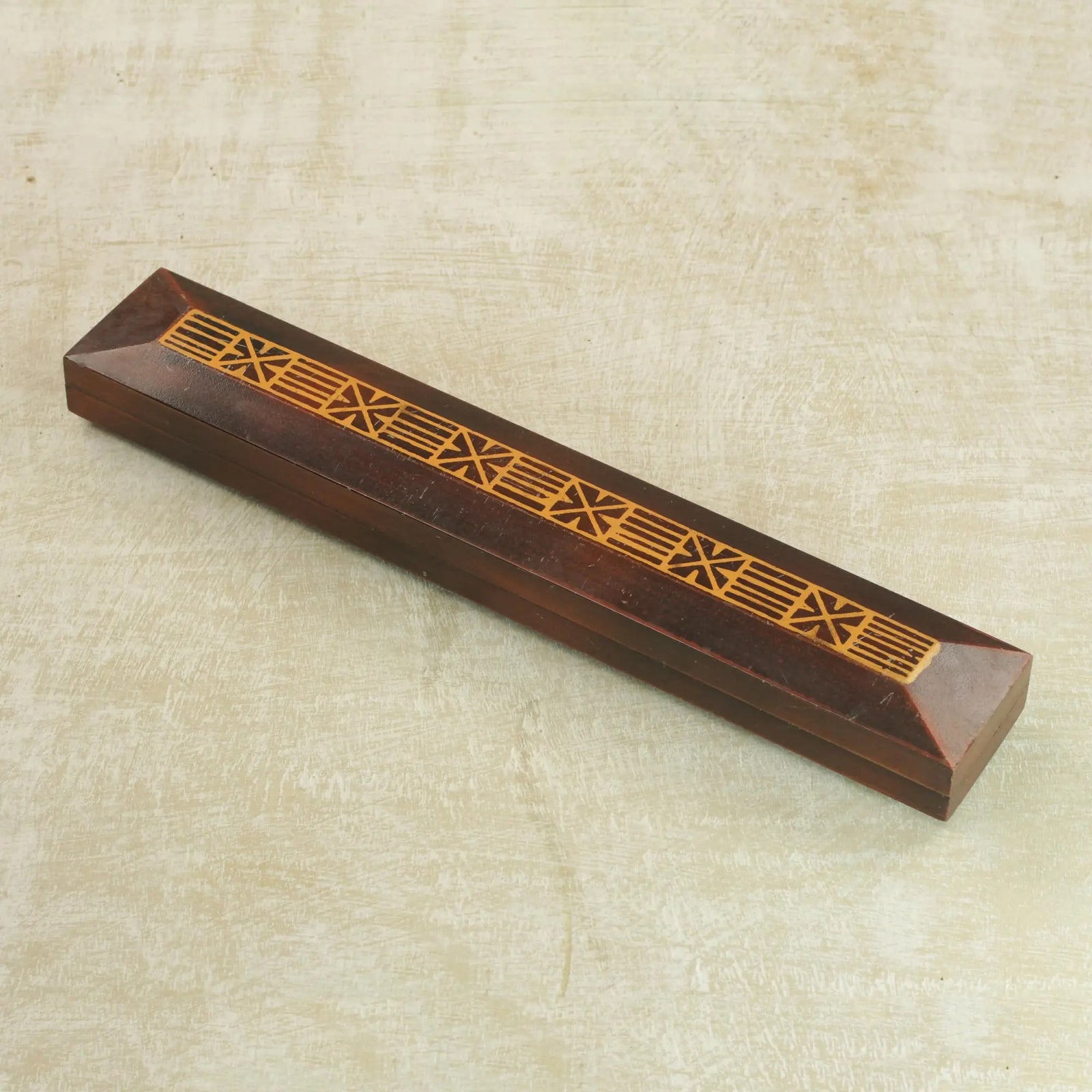 African Wood Oware / Mancala Table Game, "Asenn Dua"