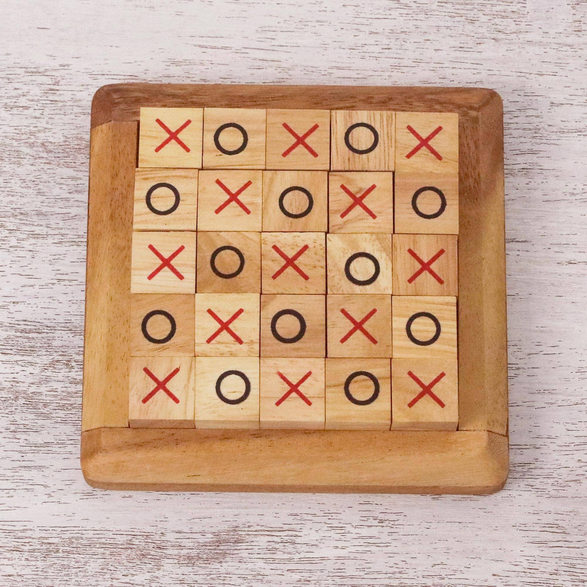 Handcrafted Large Wood "Extreme Tic-Tac-Toe" Board
